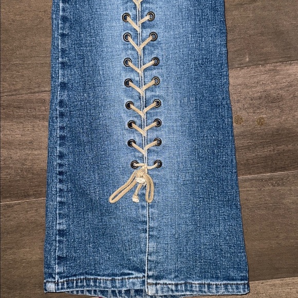 Mudd Denim Lace Up Flares SZ 11 - Picture 2 of 10